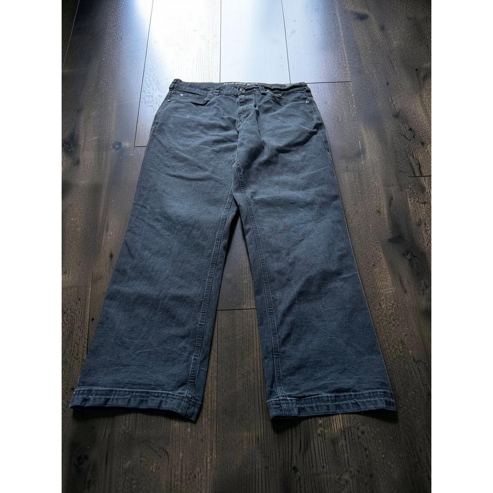 Duluth Trading Co Flex Fire Hose Relaxed Fit Pants Mens 36x30 Faded Black Work S